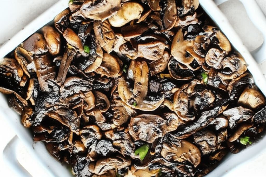 Zapiekane pieczarki z cebulą