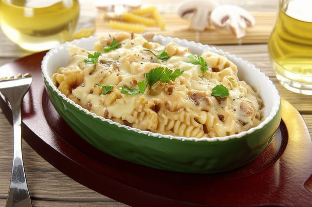 Zapiekane świderki z kiełbasą