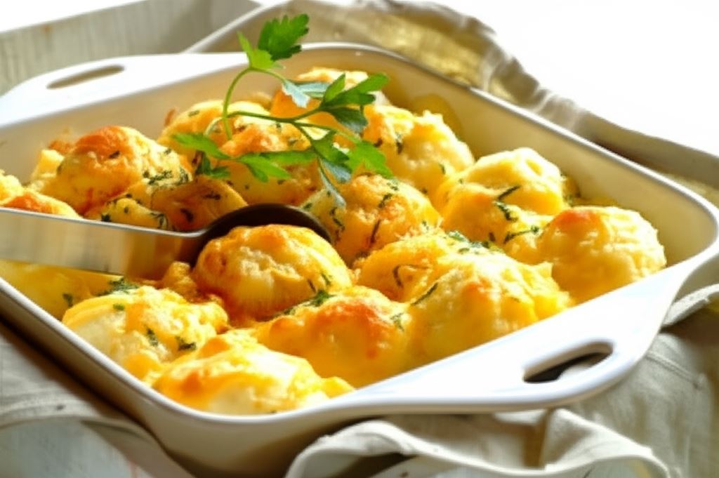 Zapiekane ziemniaki serowe