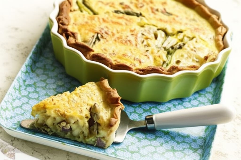 Zapiekanka carbonara z szynką i szparagami