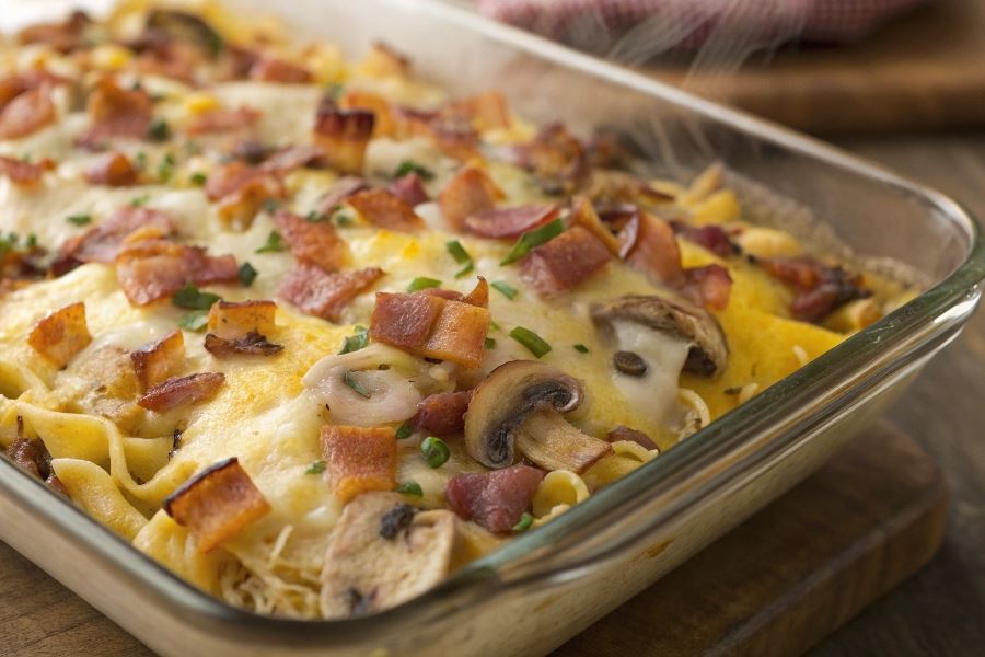 Zapiekanka makaronowa z boczkiem