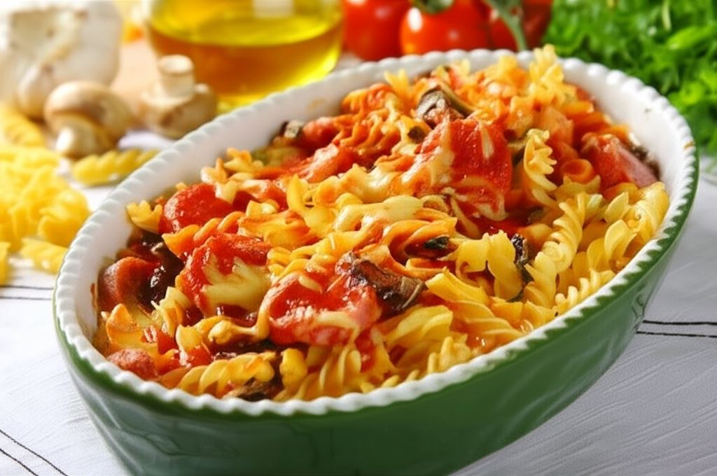 Zapiekanka makaronowa z kiełbasą
