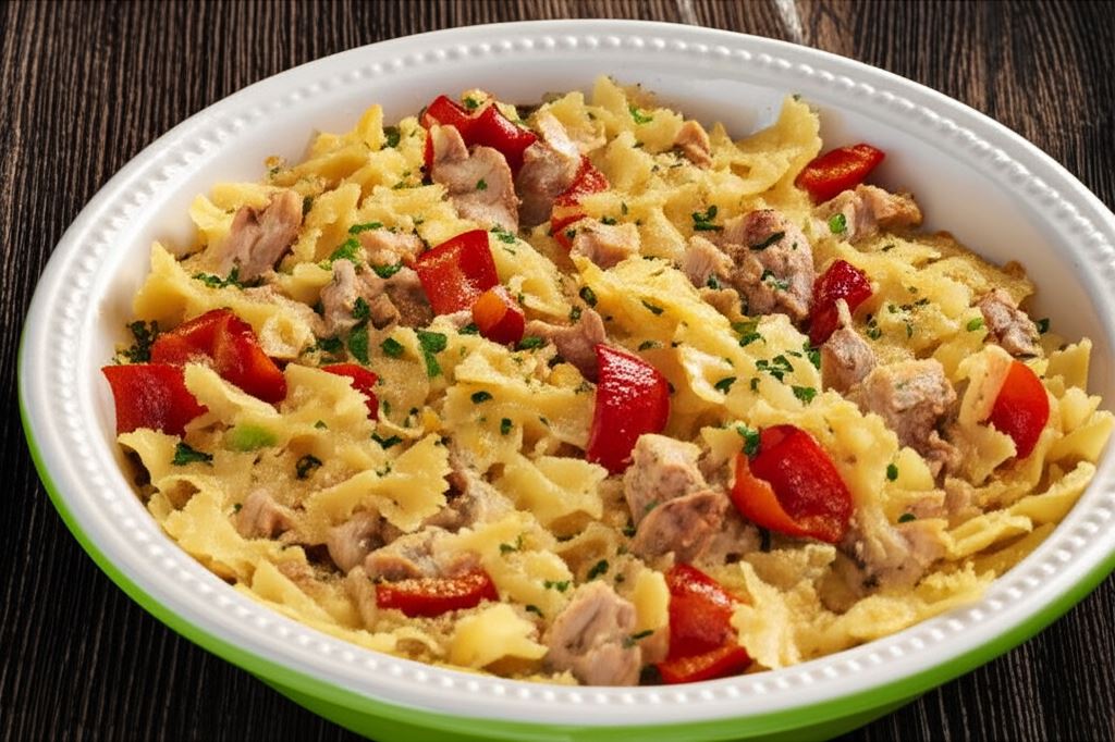 Kremowa zapiekanka makaronowa z tuńczykiem