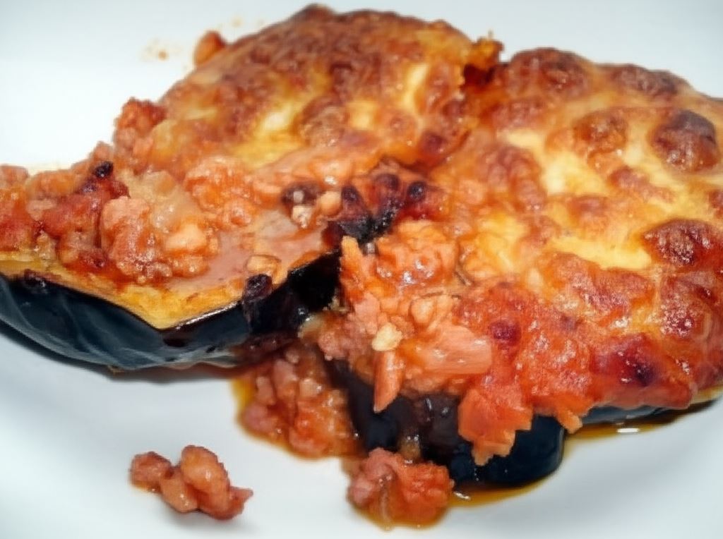 Zapiekanka z bakłażana i mięsa mielonego