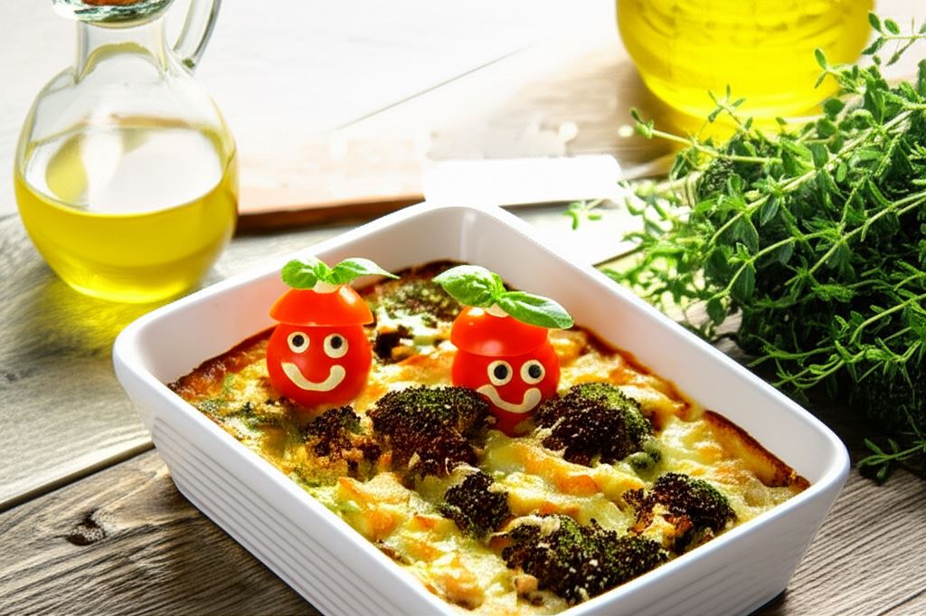 Zapiekanka z brokułami i kurczakiem