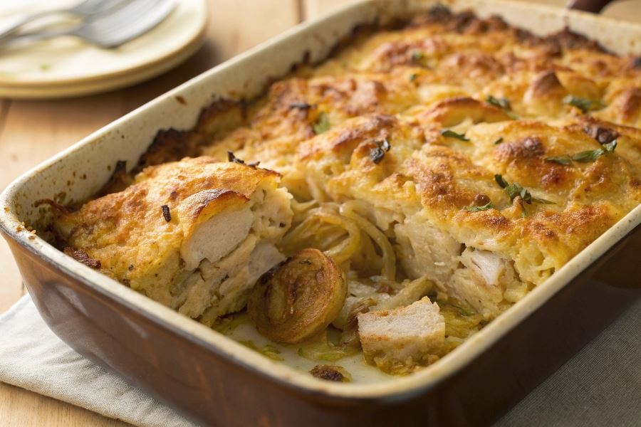 Zapiekanka z udek kurczaka