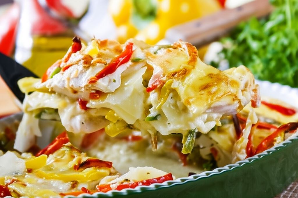 Zapiekanka z ziemniakami i papryka