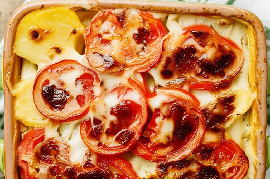 Zapiekanka ziemniaczana z cukinią i pomidorami