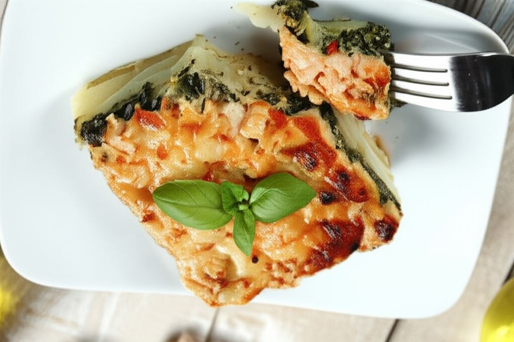 Zapiekanka ziemniaczana z łososiem