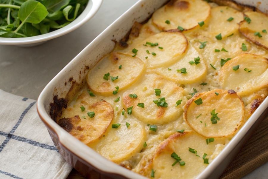 Zapiekanka ziemniaczana z serem gouda