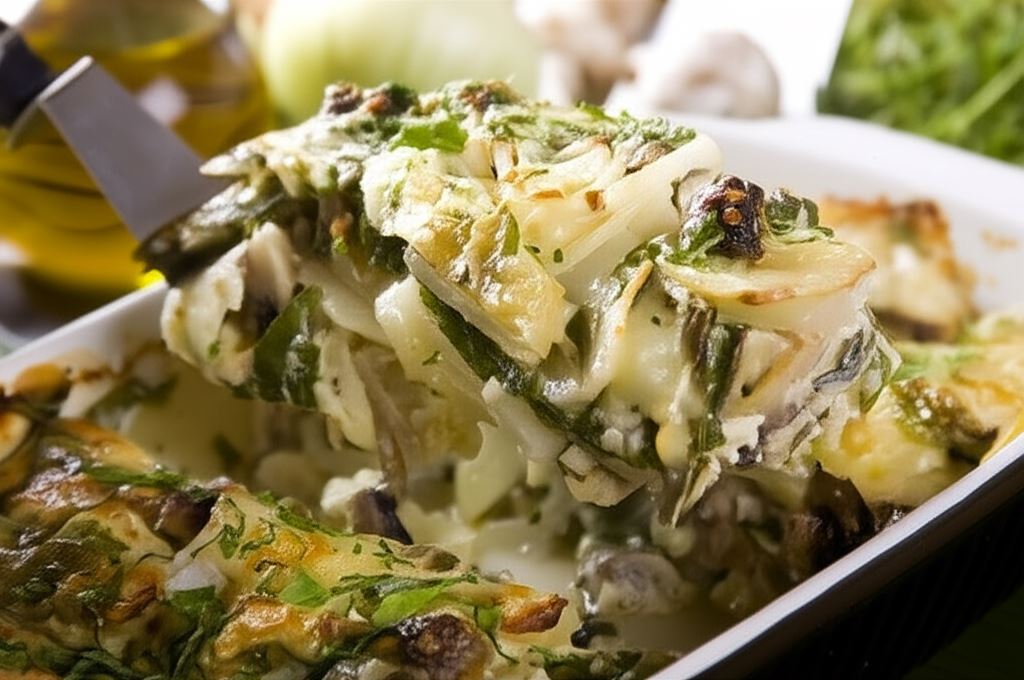 Zapiekanka ziemniaczana ze szpinakiem