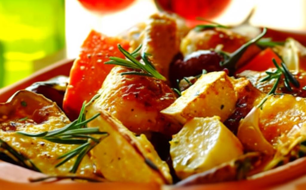 Zapiekany kurczak z warzywami