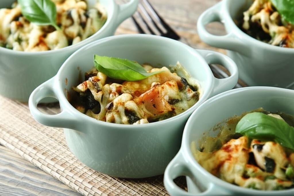 Zapiekany kurczak z zielonymi warzywami