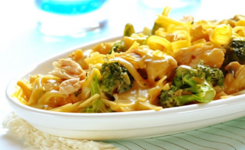 Zapiekany łosoś z brokułami