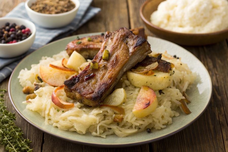 Żeberka w kapuście