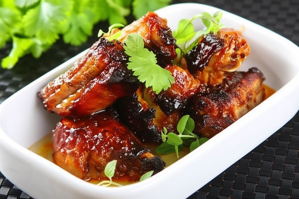 Żeberka w marynacie miodowo-musztardowej