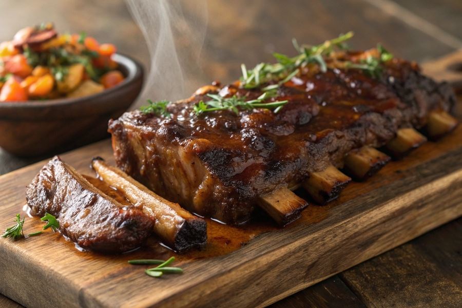 Żeberka z dzika duszone I