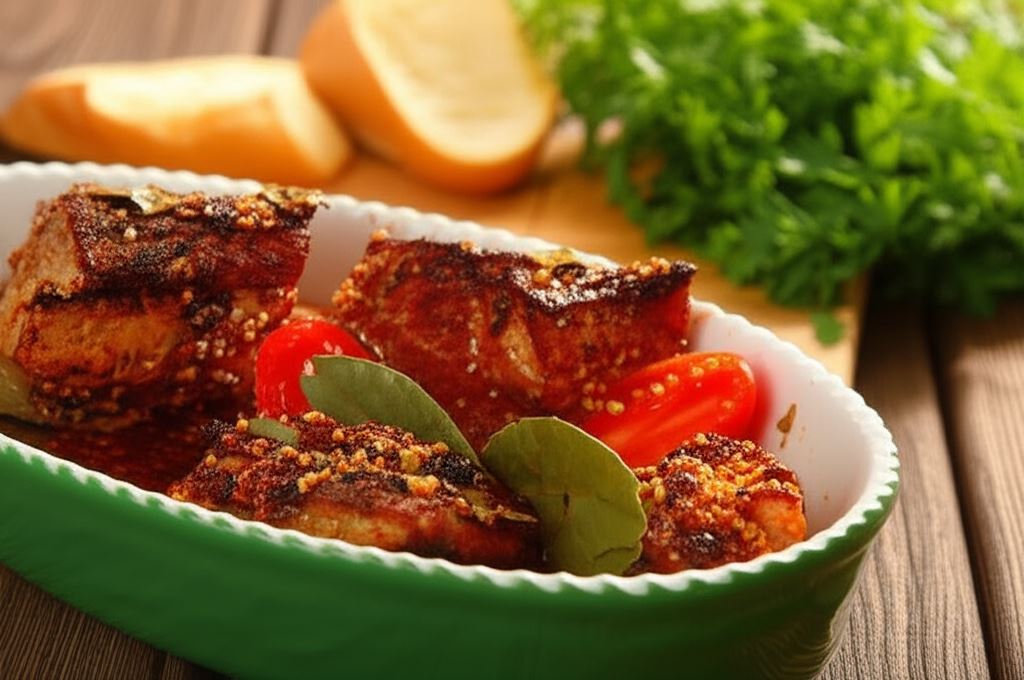 Żeberka z musztardą