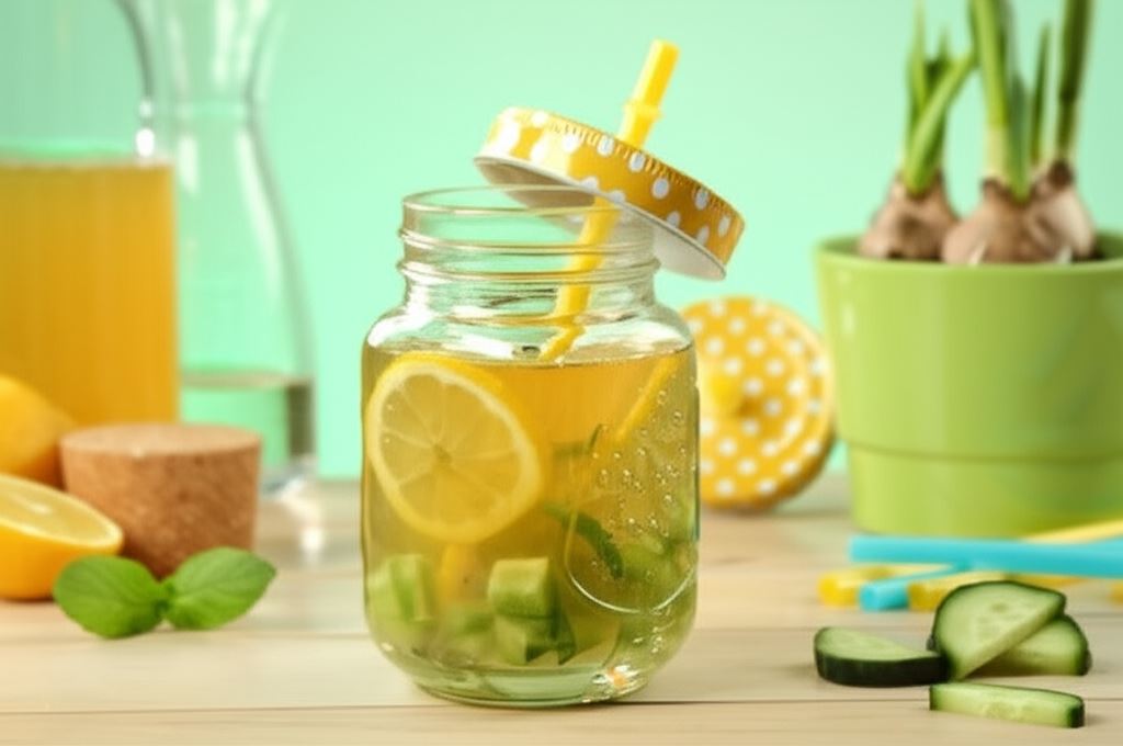 Zielona herbata z ogórkiem