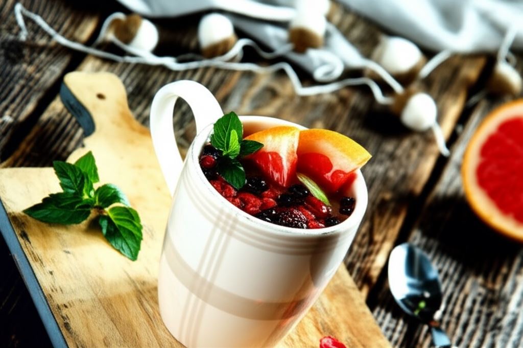 Zielona herbata z owocami liofilizowanymi