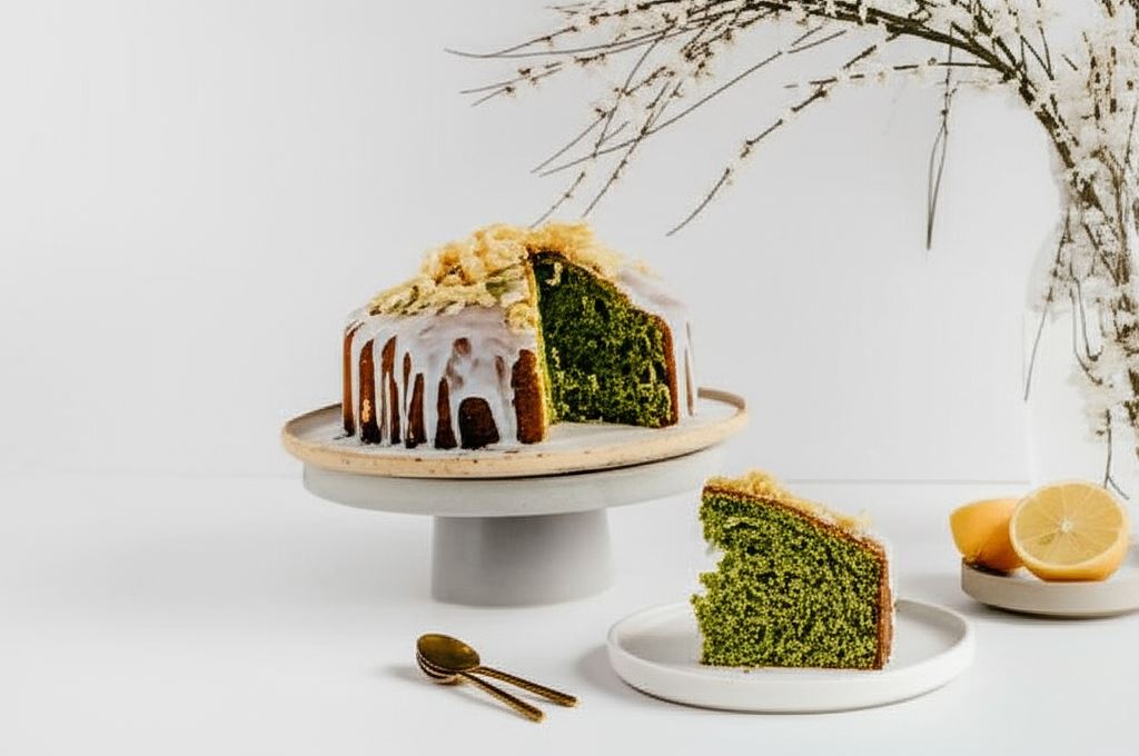 Zielone ciasto cytrynowe
