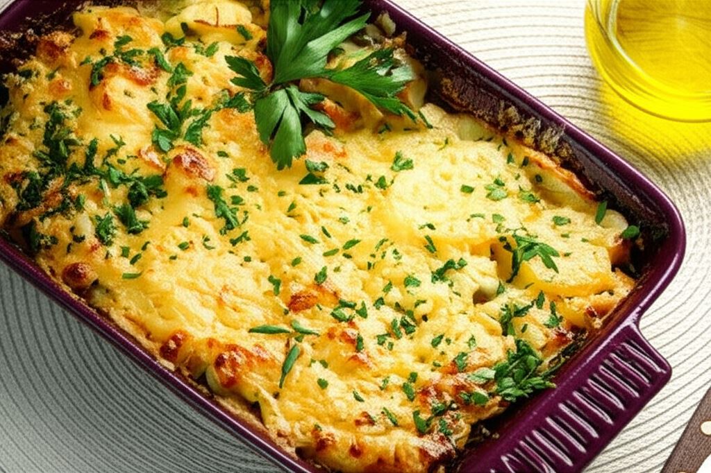 Ziemniaczana zapiekanka z kurczakiem