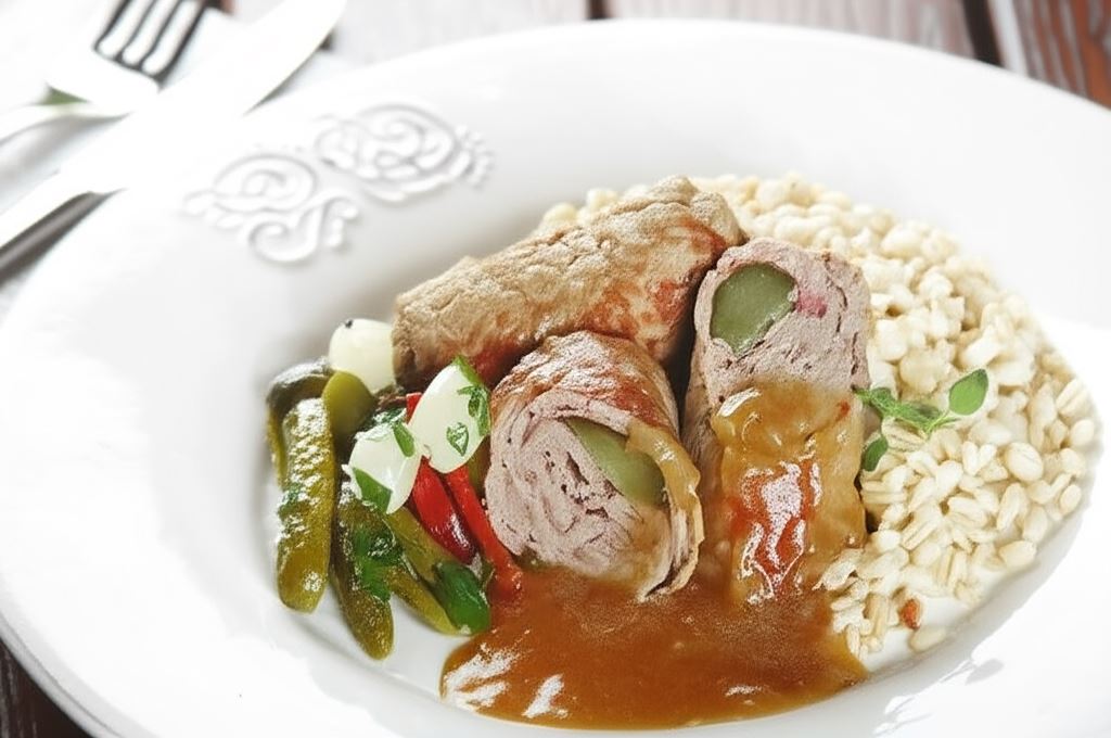 Zrazy wołowe w sosie cebulowym