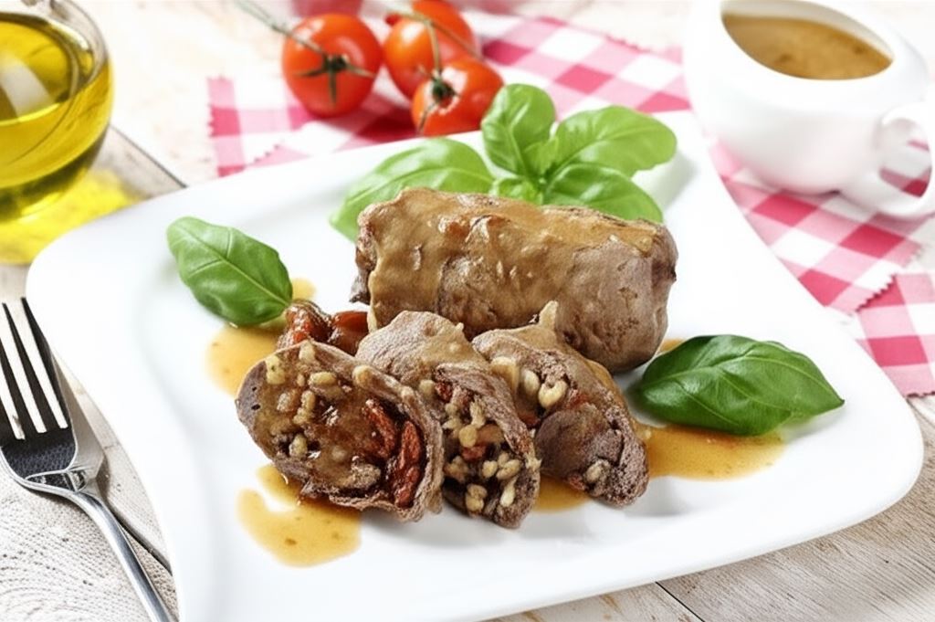 Zrazy zawijane z pęczakiem po włosku