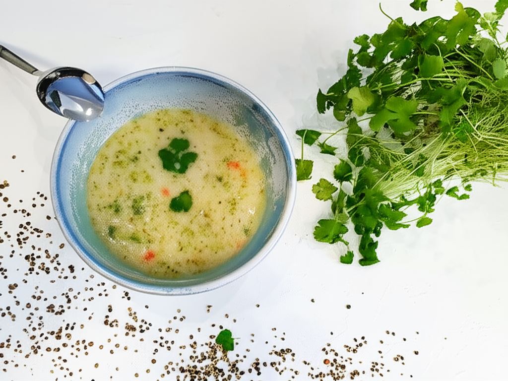 Zupa brokułowa z kaszą kuskus