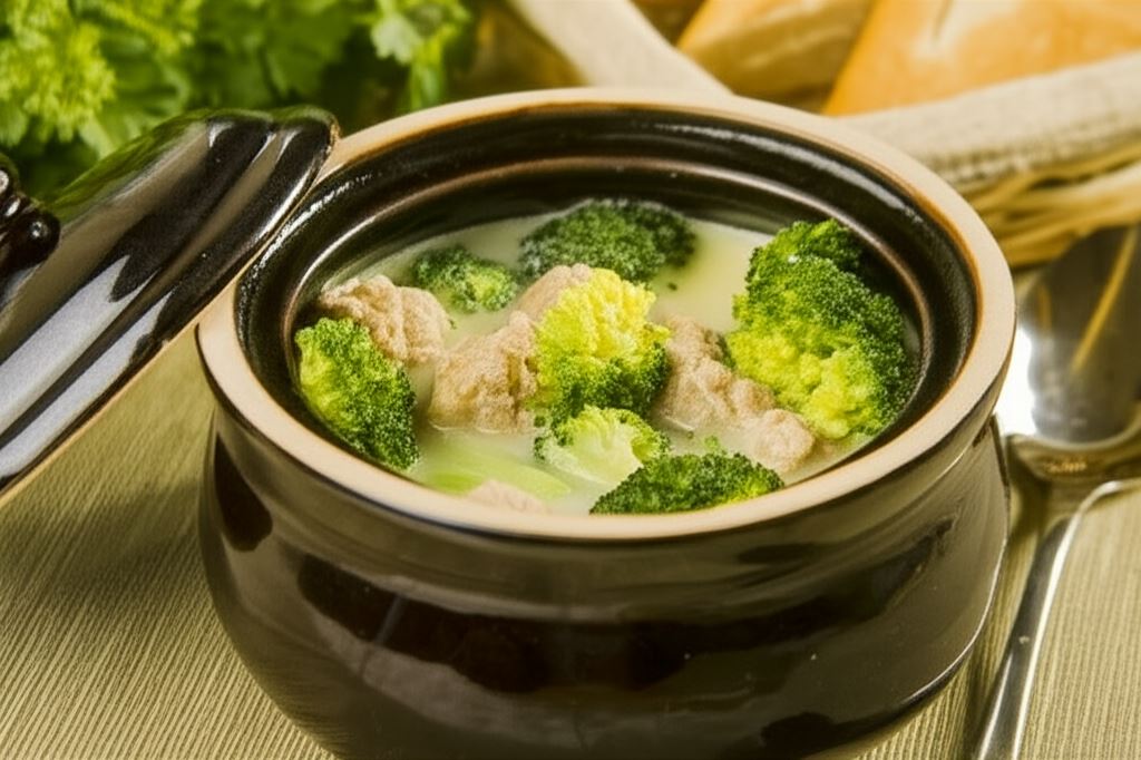 Zupa brokułowa z serkiem topionym