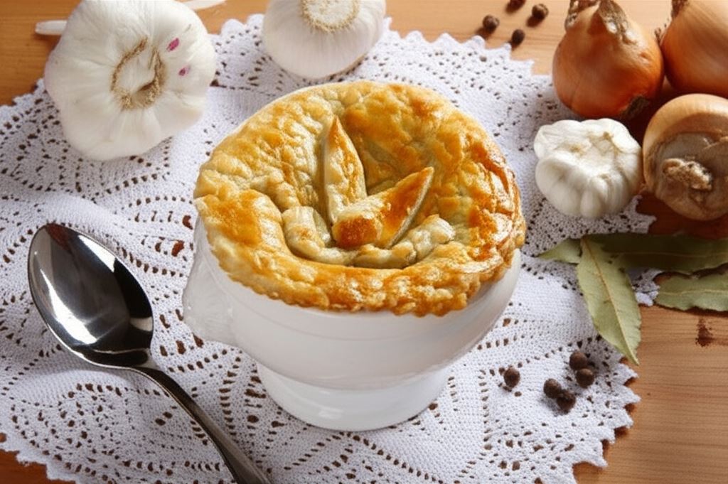 Zupa cebulowa 'pod pierzynką'