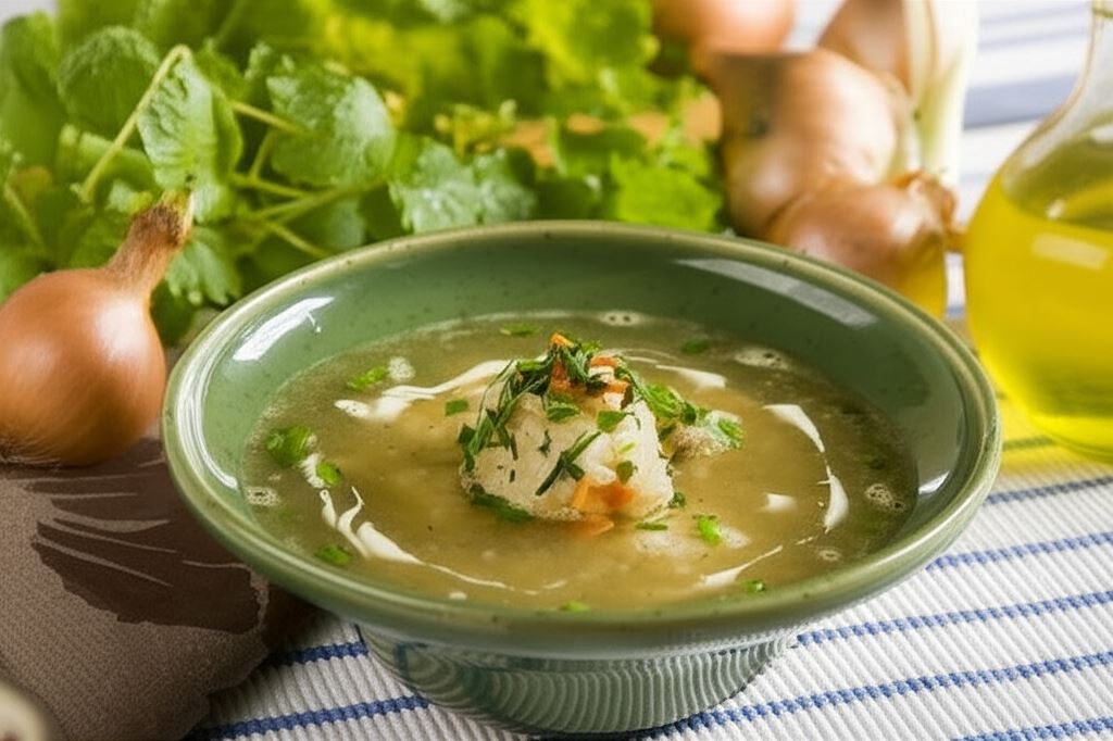 Zupa cebulowa z pulpecikami rybnymi