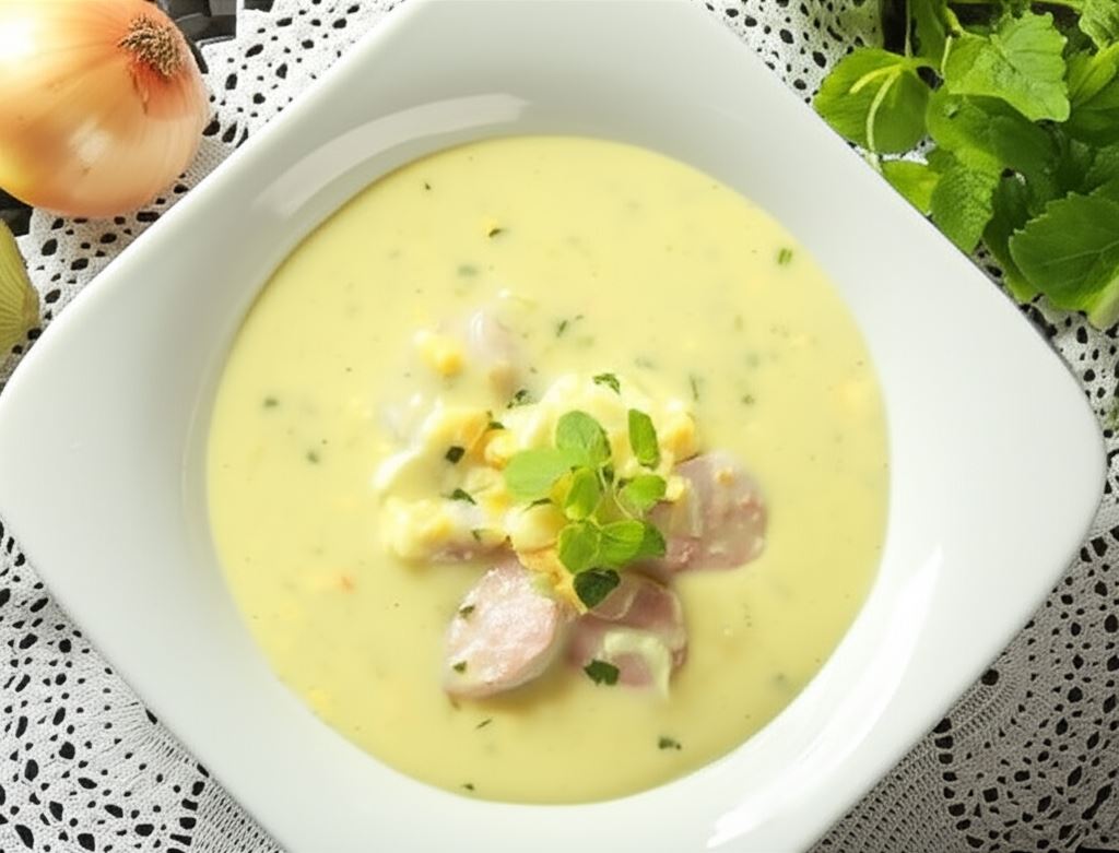 Zupa chrzanowa z jajkiem