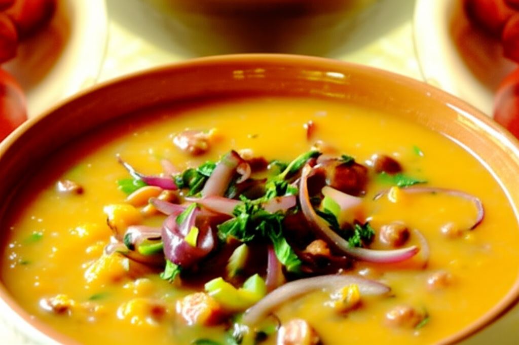 Zupa dyniowa z czerwoną fasolką