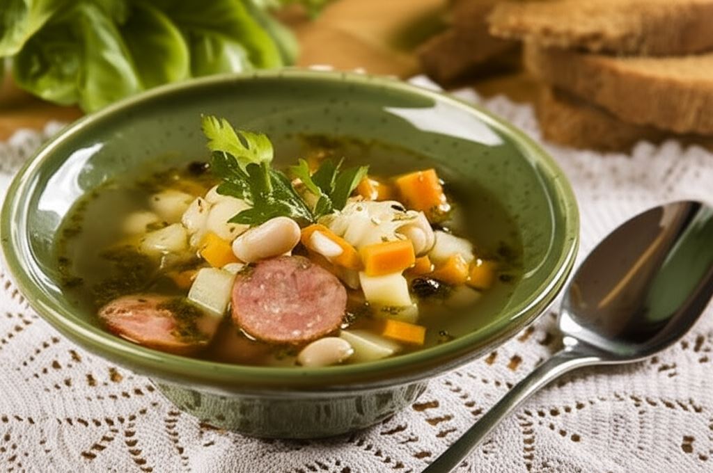 Zupa fasolowa na kiełbasie