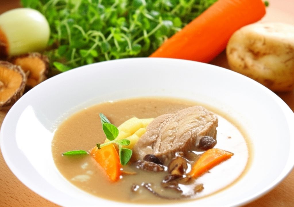 Zupa grzybowa na żeberkach