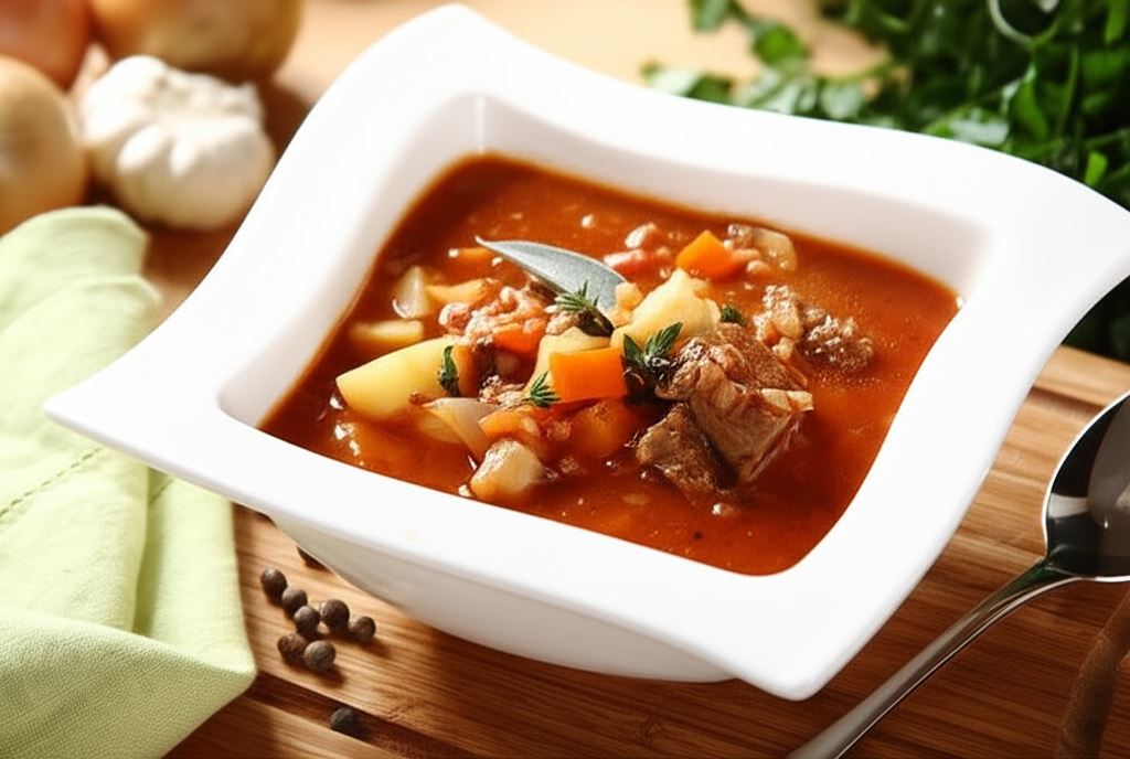 Zupa gulaszowa z kaszą