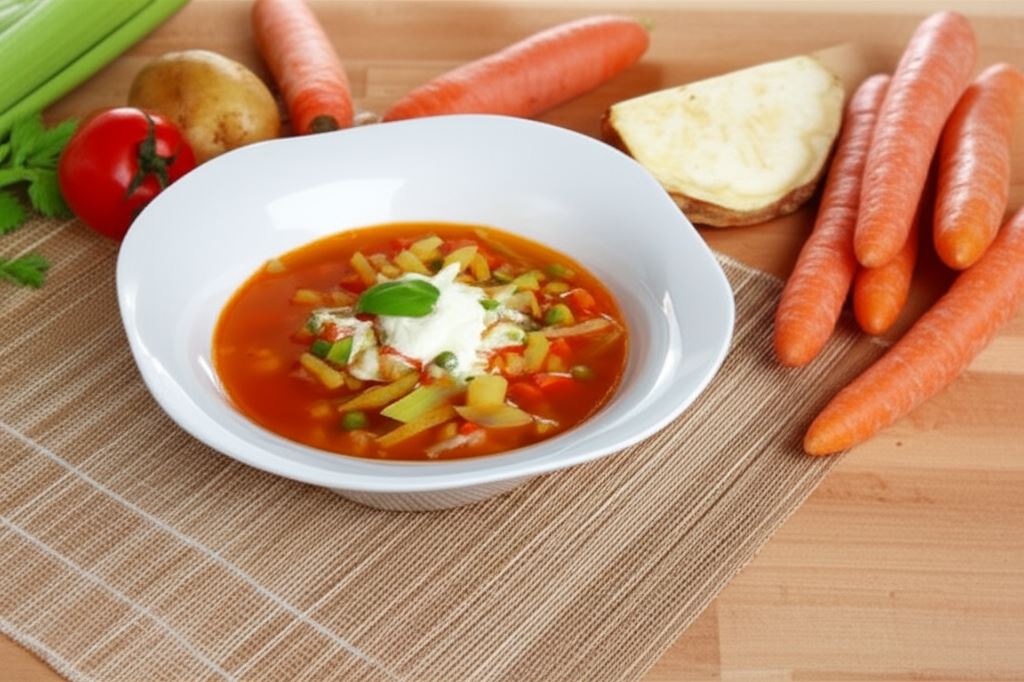 Zupa jarzynowa z groszkiem