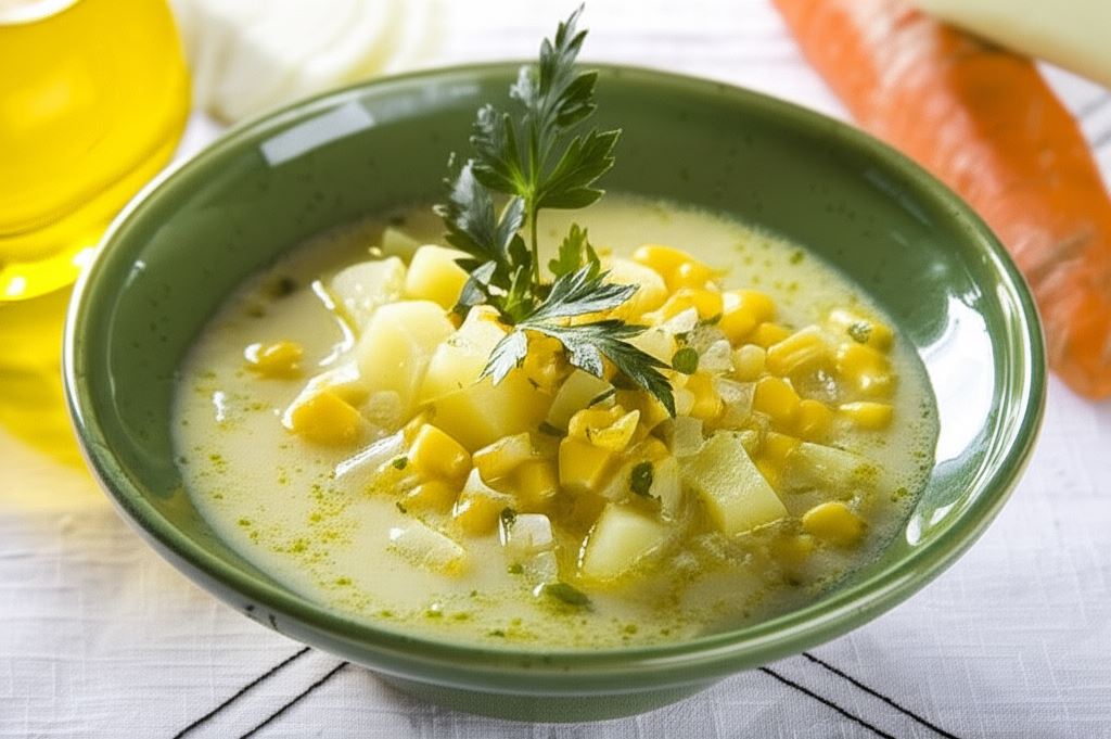 Zupa jarzynowa z kukurydzą