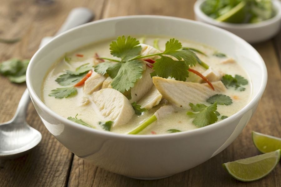 Zupa kokosowa z kurczakiem