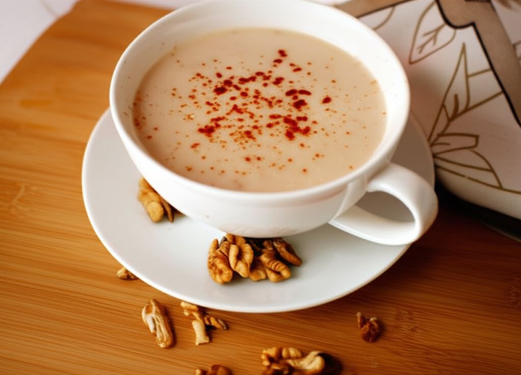 Zupa krem kalafiorowy z orzechami