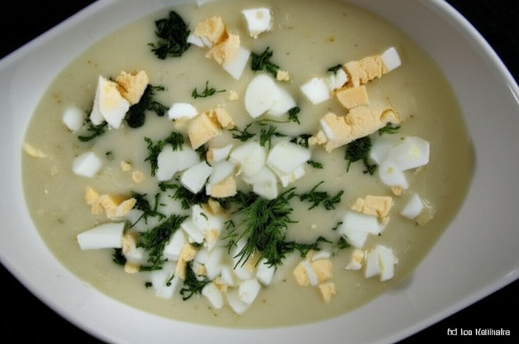 Zupa krem z kalarepki z jajkiem