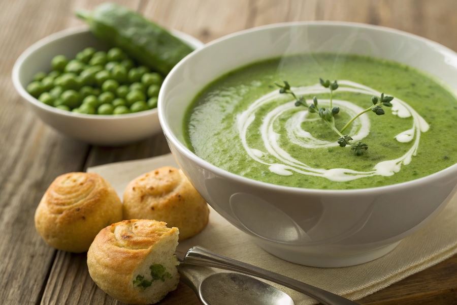 Zupa-krem z zielonego groszku