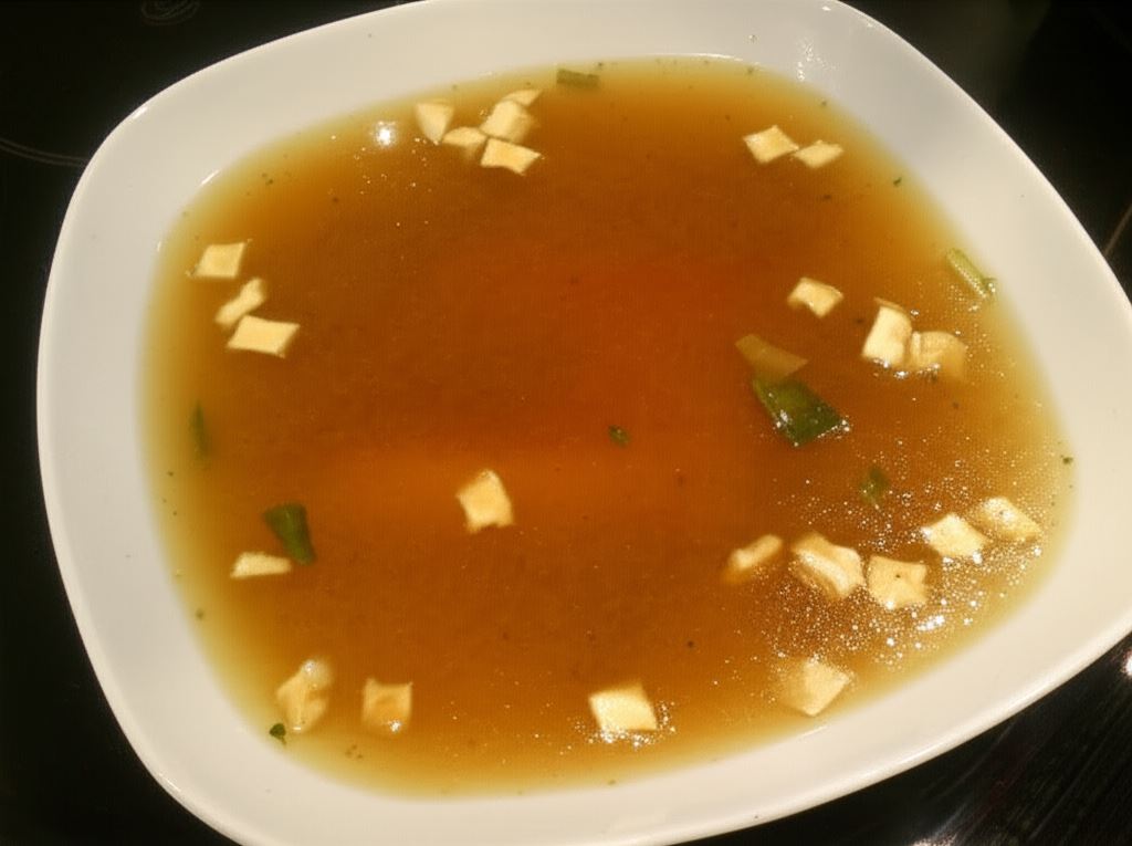 Zupa miso z paluszkiem krabowym i dymką