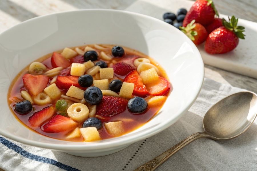 Zupa owocowa z makaronem