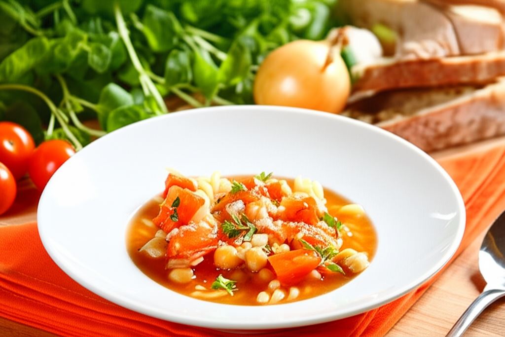 Zupa pomidorowa z ciecierzycą