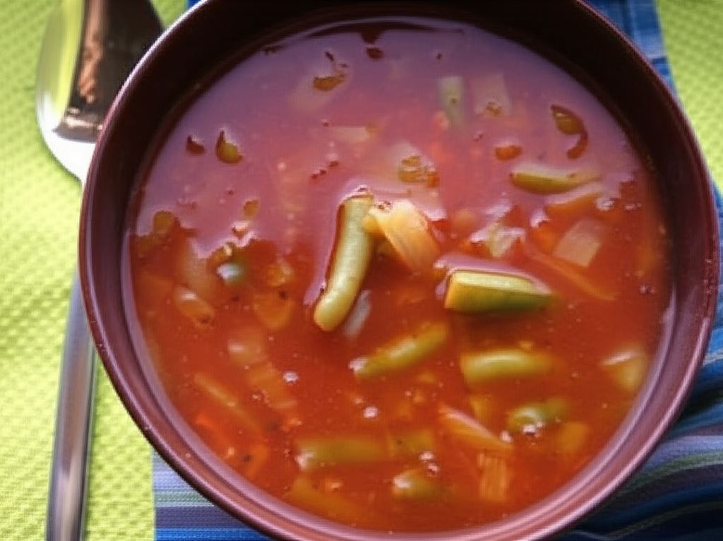 Zupa pomidorowa z zieloną fasolką