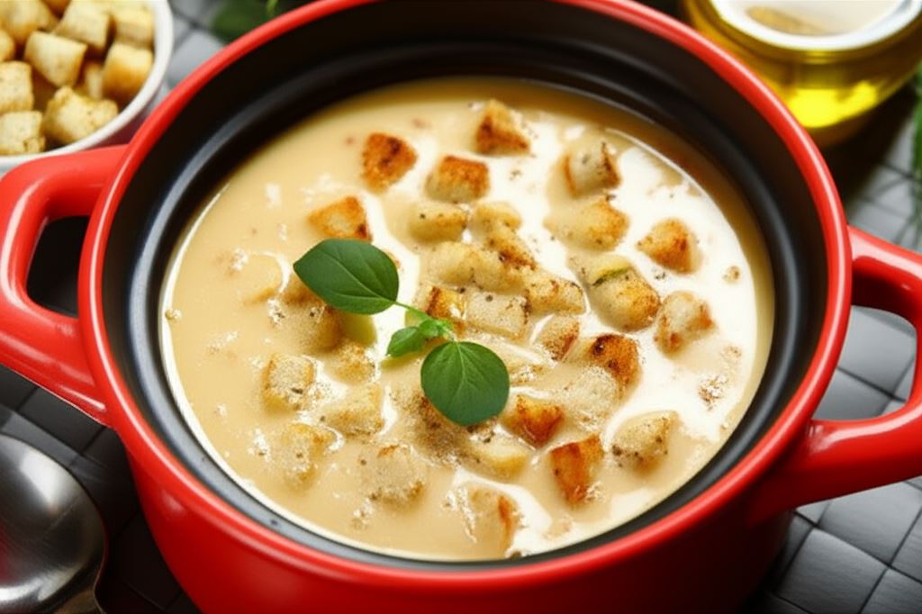 Zupa serowa na żółtkach