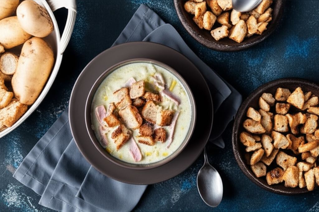 Zupa serowo - porowa