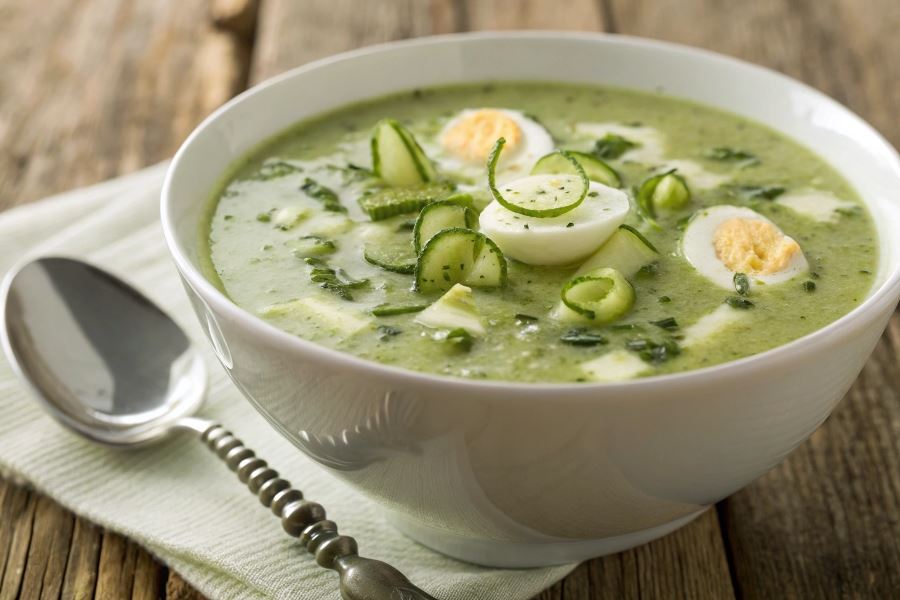 Zupa szczawiowa po hiszpańsku na zimno